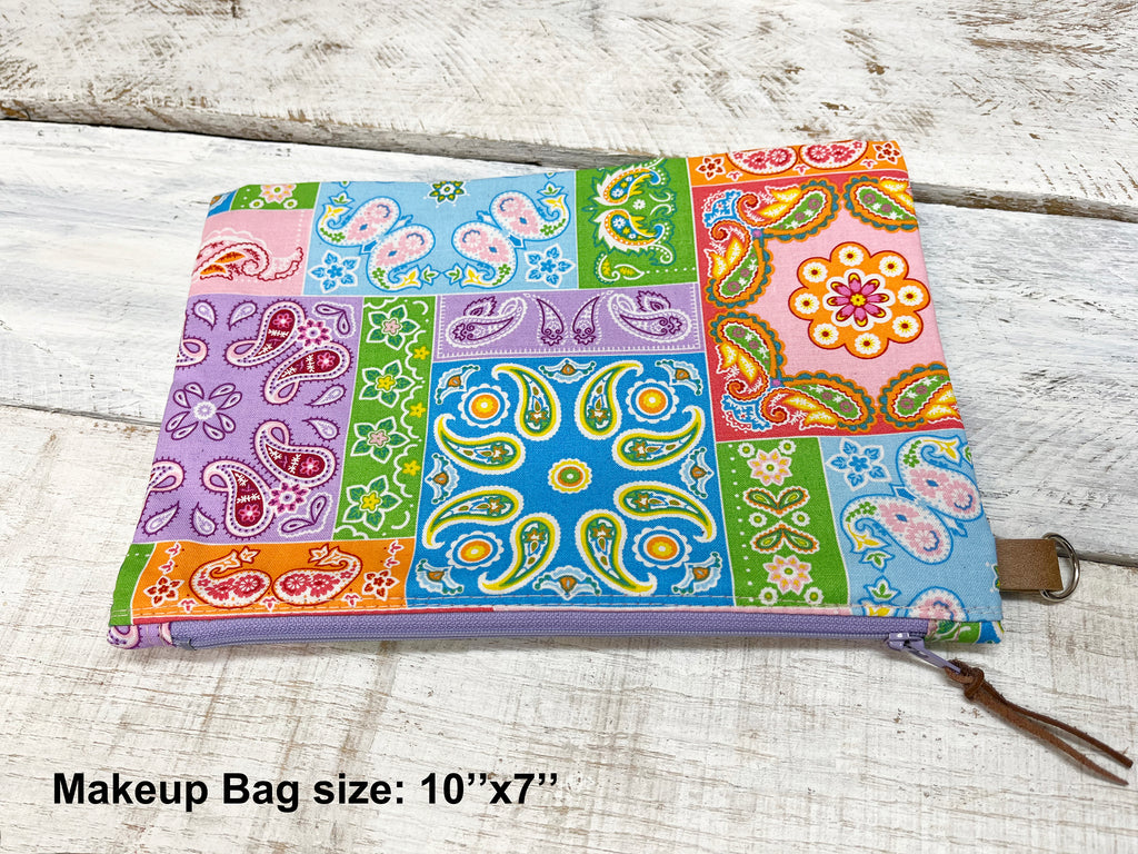Fabric zipper bag, Coin purse, Makeup bag, Travel zipper bag