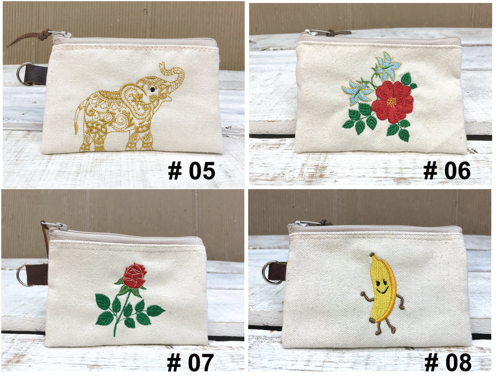 Coin purse with zipper