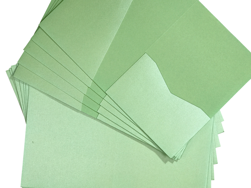 Tart Apple -- Acutie Trifold Pocket Invitations Cards (5 1/8'' × 7 1/4'') - OakPo Paper Co.