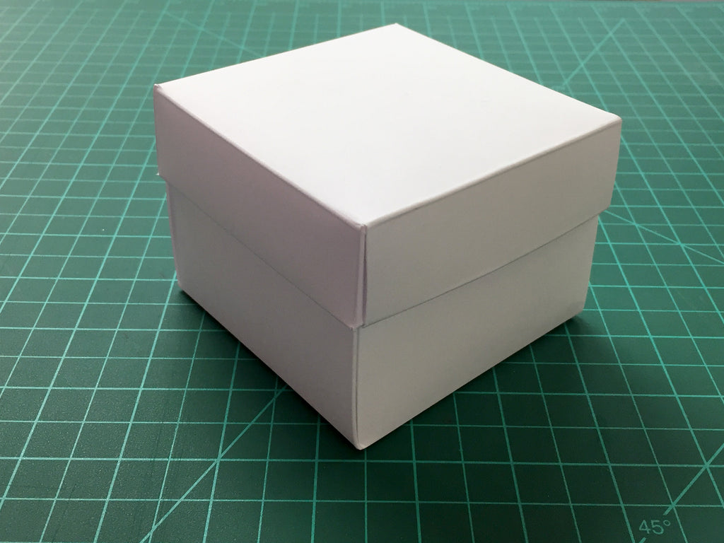 10 White Gift Box -- 3.45''X3.45''X2.75'' - OakPo Paper Co.