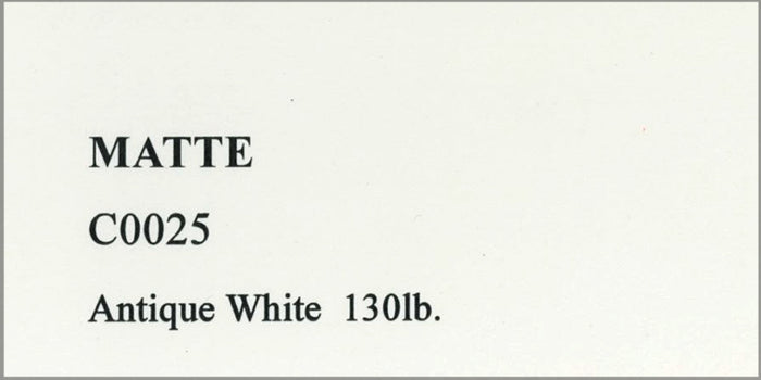 Antique White Matte Cardstock (25 Sheets), 8 ½ x 11 inch Matte 130lb - C0025 - OakPo Paper Co.