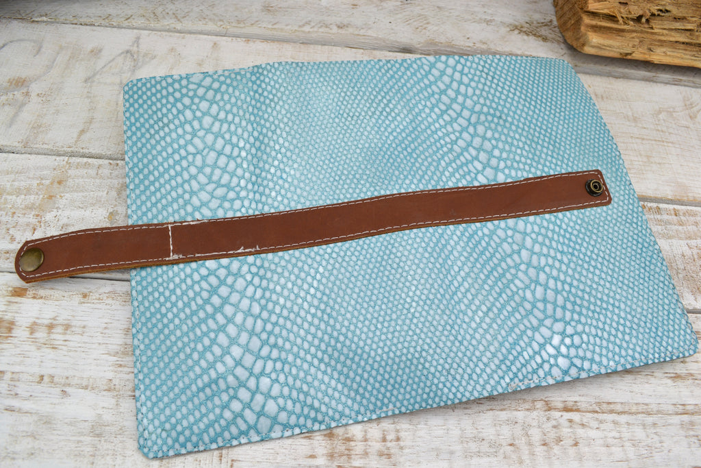 Leather Journal, Blank insert notebook and one book mark, Personalized leather journal - OakPo Paper Co.