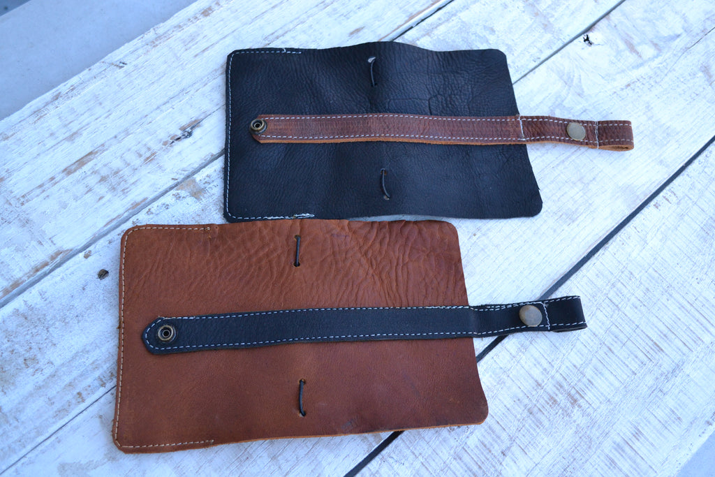 Leather Passport cover + 2 small notebooks - OakPo Paper Co.