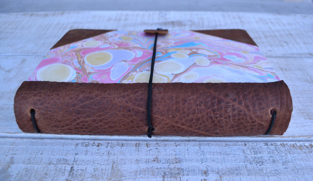 Marbled Traveler's notebook, with 4 refillable notebooks - OakPo Paper Co.