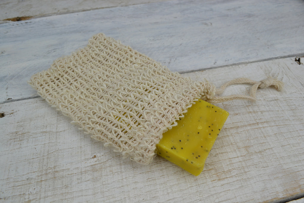 Soap Saver, Sisal Exfoliating Soap Pouch - OakPo Paper Co.