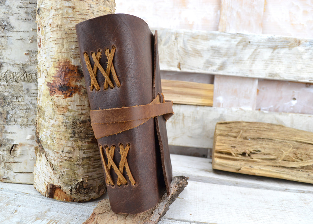 Leather Journal (5.5''x7.5''), Personalized Leather Journal - OakPo Paper Co.