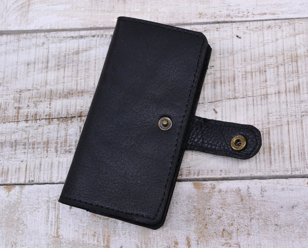 Leather iPhone XS / X Case, Leather Phone Wallet Case - OakPo Paper Co.