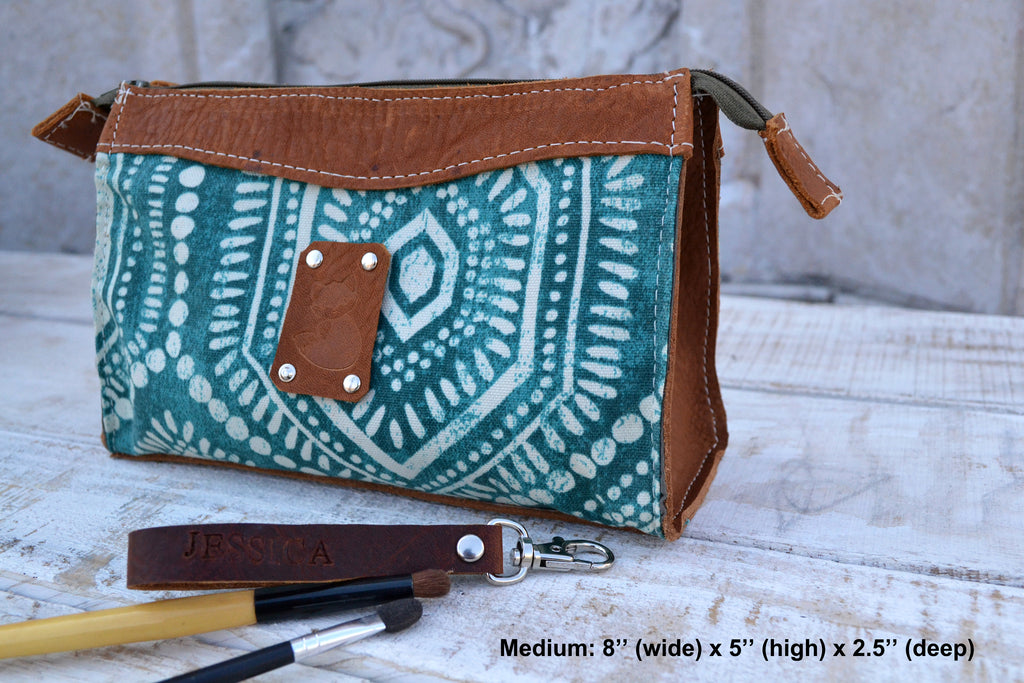 Leather Cosmetic Bag - OakPo Paper Co.