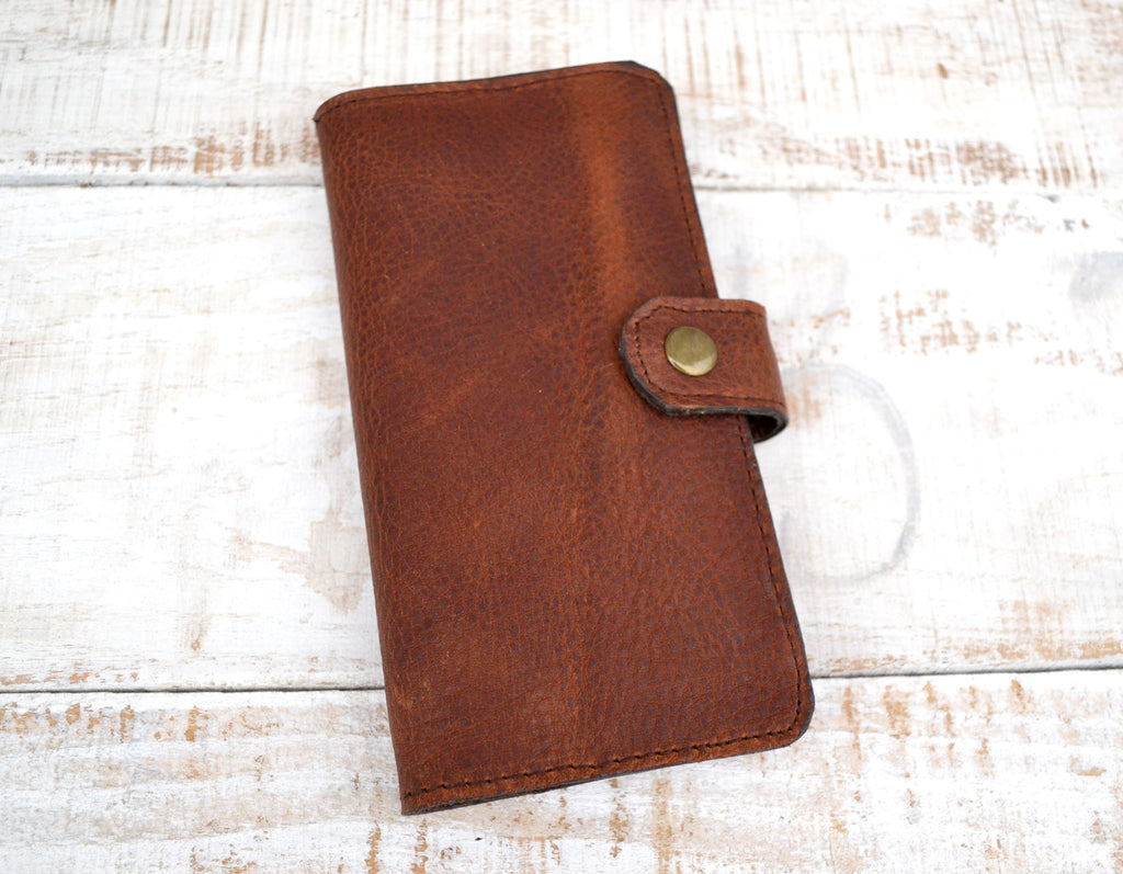 iPhone 8 Plus / 7 plus Wallet Case, iPhone Case, iPhone Cover, Distressed Leather Case - OakPo Paper Co.
