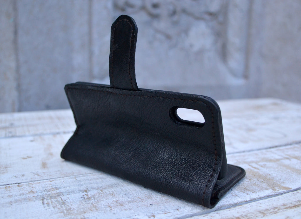 iPhone X / XS case, Leather phone case - OakPo Paper Co.