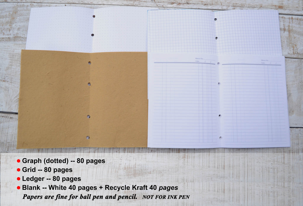 Hand-Marbled cover notebooks, Black Distressed Leather Notebook, Personalized notebook - OakPo Paper Co.