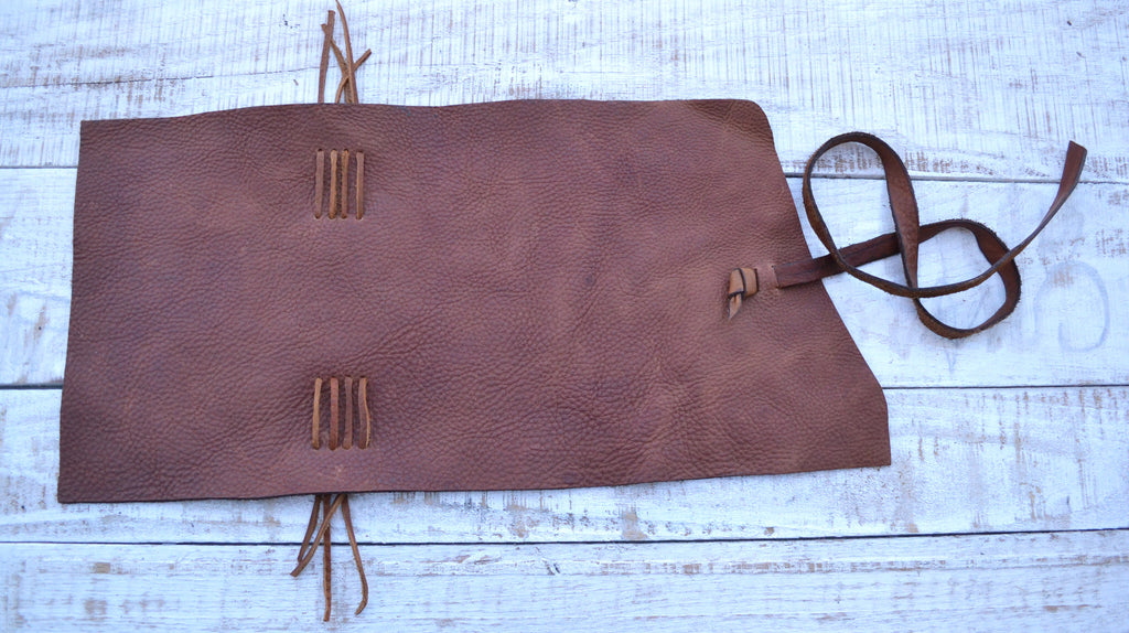 5.5x8.75 Leather Journal, 4 Hand-marbled Journal, Personalized Journal, Refillable Notebooks - OakPo Paper Co.