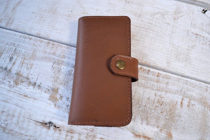 Leather iPhone 8 wallet case - OakPo Paper Co.