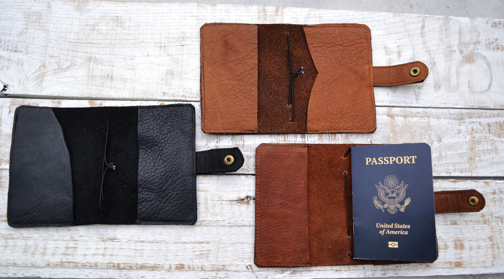 Leather passport cover - OakPo Paper Co.