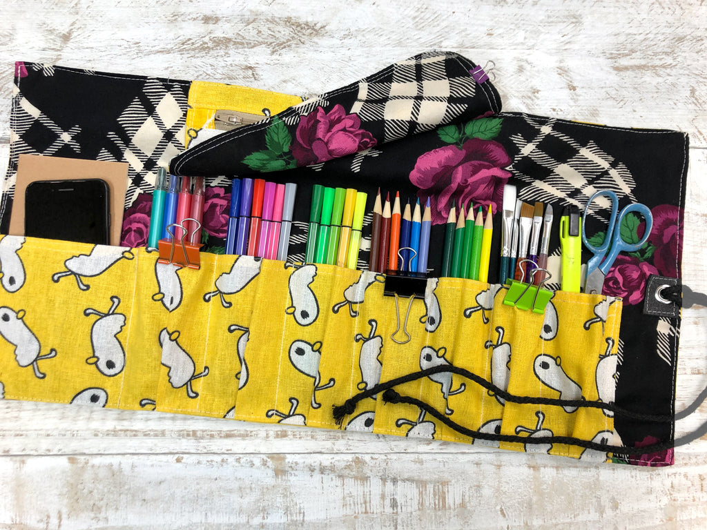 Personalized Pencil Roll, Pencil Roll Case
