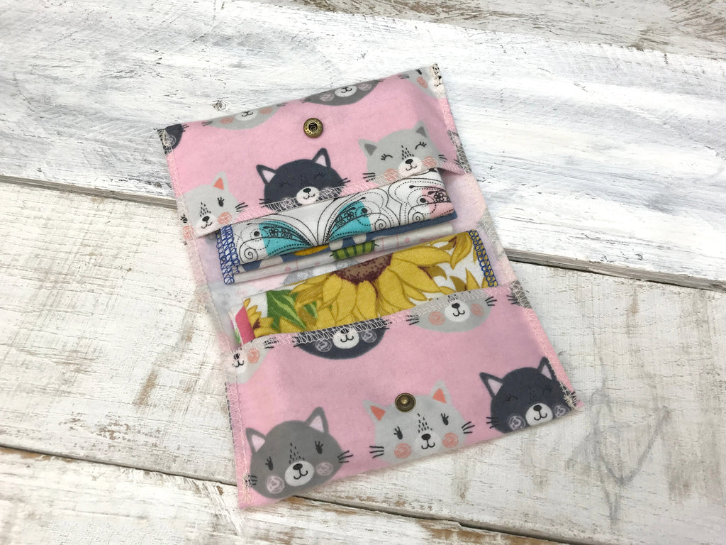 6 Washable Tissues + Pocket Holder--Pocket kit