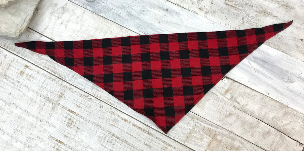 Personalized Buffalo Plaid Dog Bandana