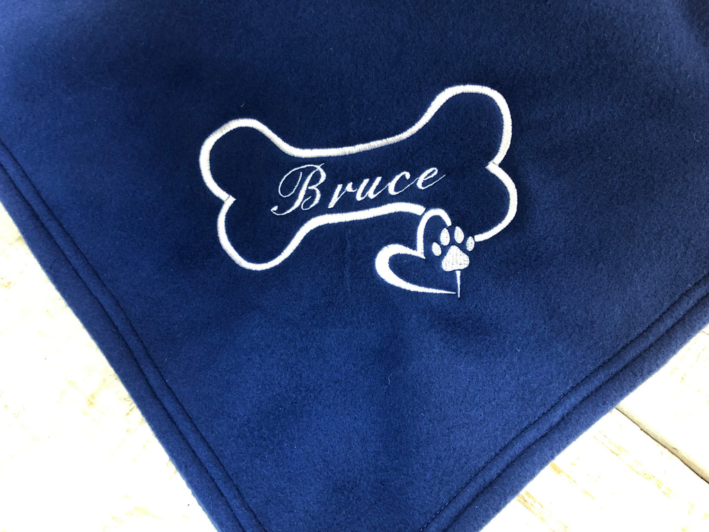 Personalized dog blanket