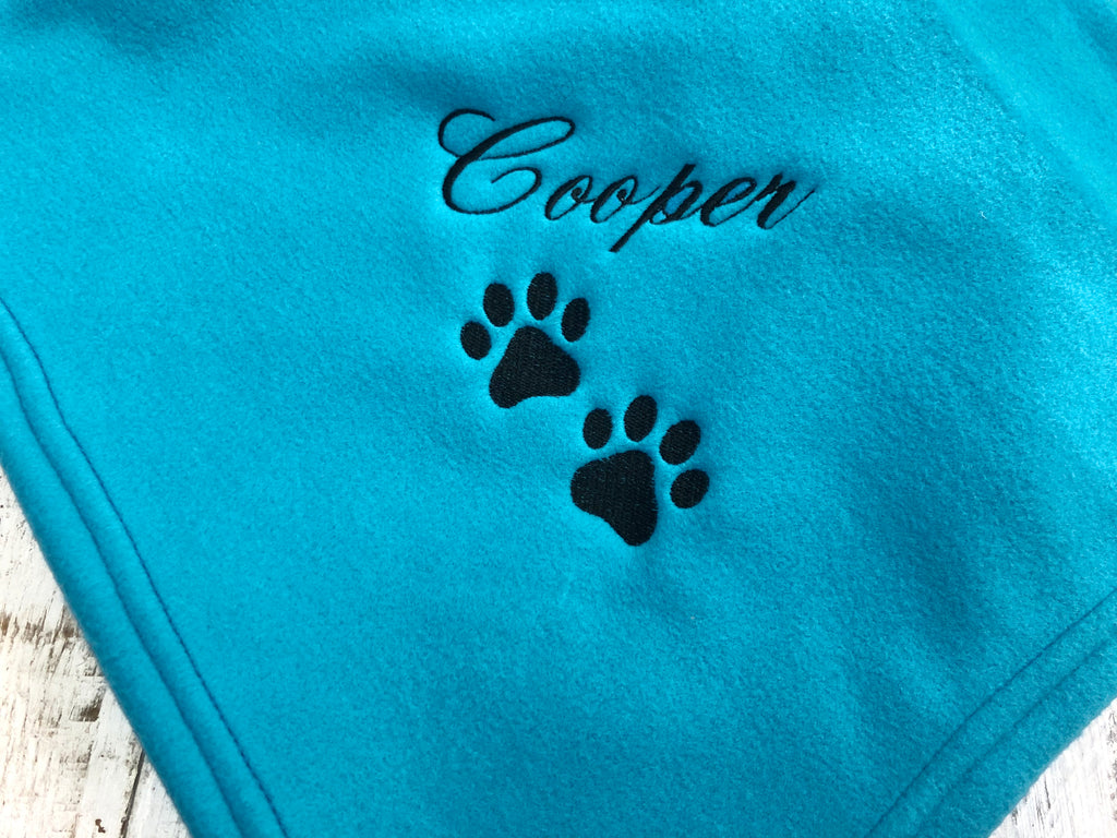 Personalized dog blanket