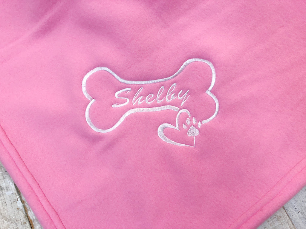 Personalized dog blanket