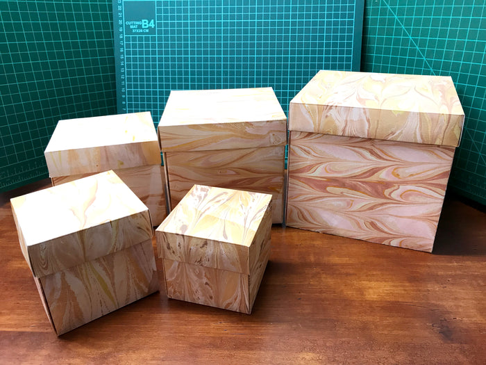 Custom Marble paper gift box set (5 Boxes) - OakPo Paper Co.