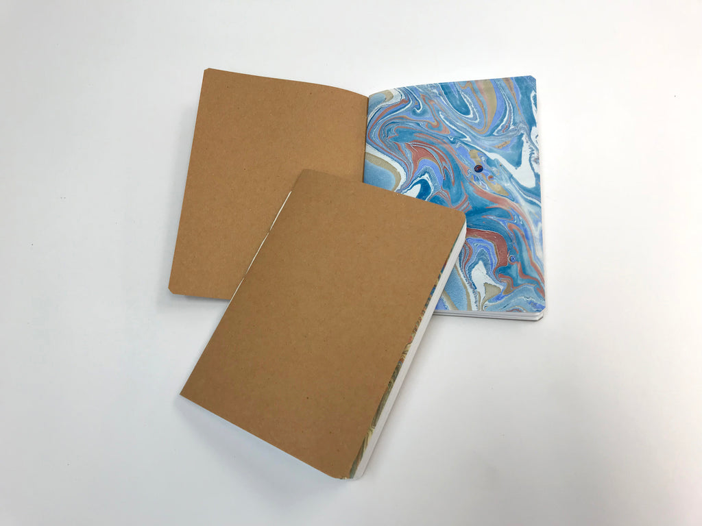 3.5''x5'' Kraft/ White/ Whipped Berry Handmade Notebooks - OakPo Paper Co.