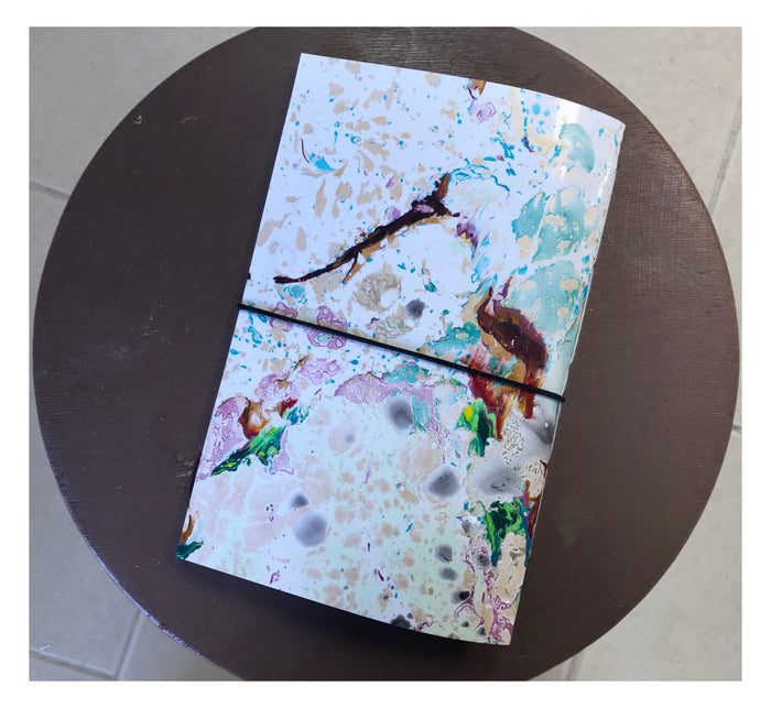 5.15''x8'' Marbled cover notebook - OakPo Paper Co.