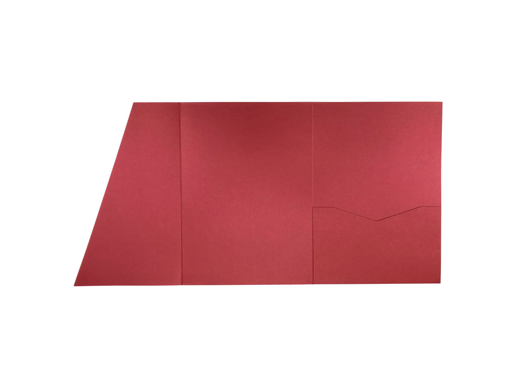 Ruby -- Acutie Trifold Pocket Invitations (5 1/8'' × 7 1/4'') - OakPo Paper Co.