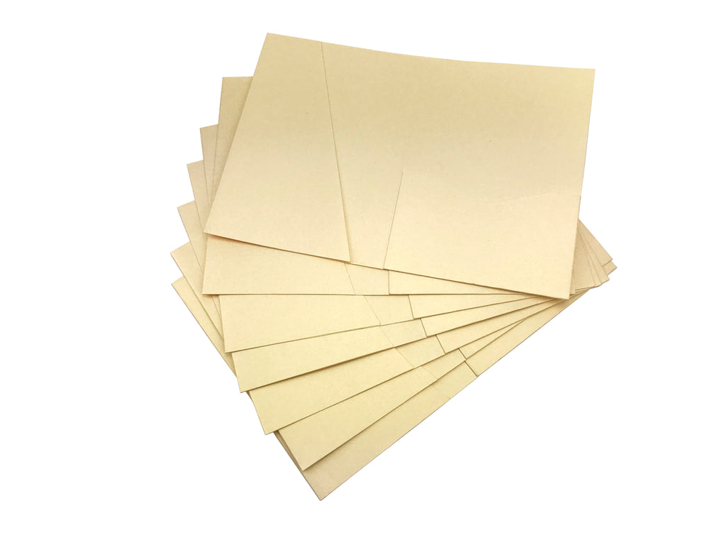 Champagne -- Acutie Trifold Pocket Invitations (5 1/8'' × 7 1/4'') - OakPo Paper Co.