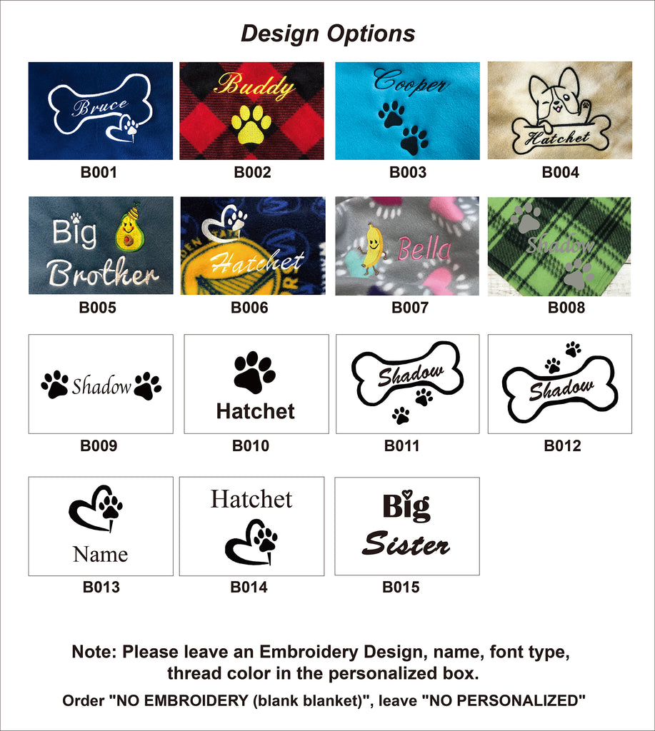 Personalized dog blanket