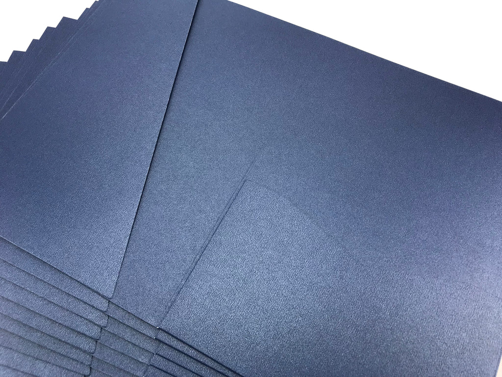Sapphire -- Acutie Trifold Pocket Invitations (5 1/8'' × 7 1/4'') - OakPo Paper Co.