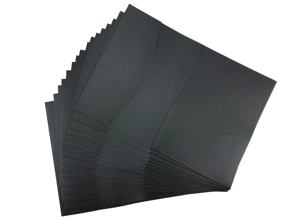 Onyx --Pocket Invitations Style B (5 1/8 × 7 1/4) - OakPo Paper Co.