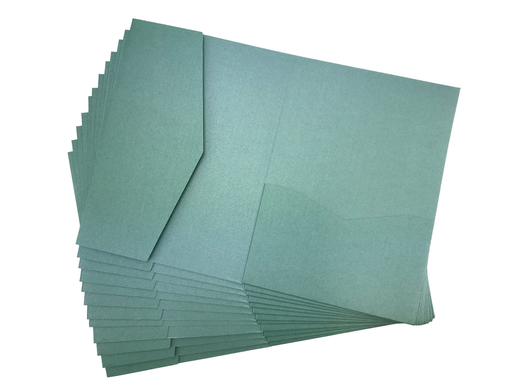 Lagoon -- Pocket Invitations style B (5 1/8 × 7 1/4) - OakPo Paper Co.