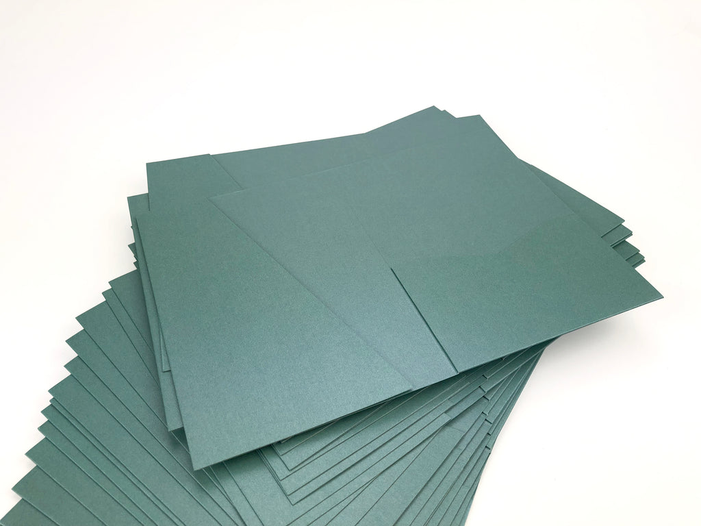 Lagoon -- Acutie Trifold Pocket Invitations (5 1/8'' × 7 1/4'') - OakPo Paper Co.