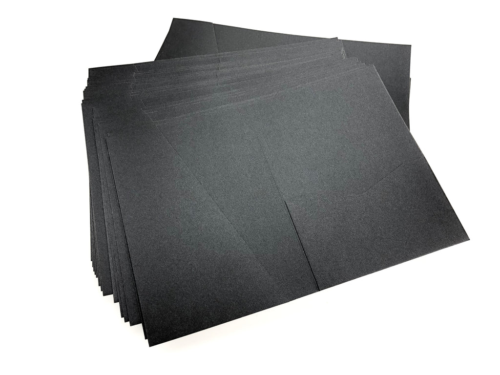 ONYX-- ACUTIE TRIFOLD POCKET INVITATIONS (5 1/8'' × 7 1/4'') - OakPo Paper Co.