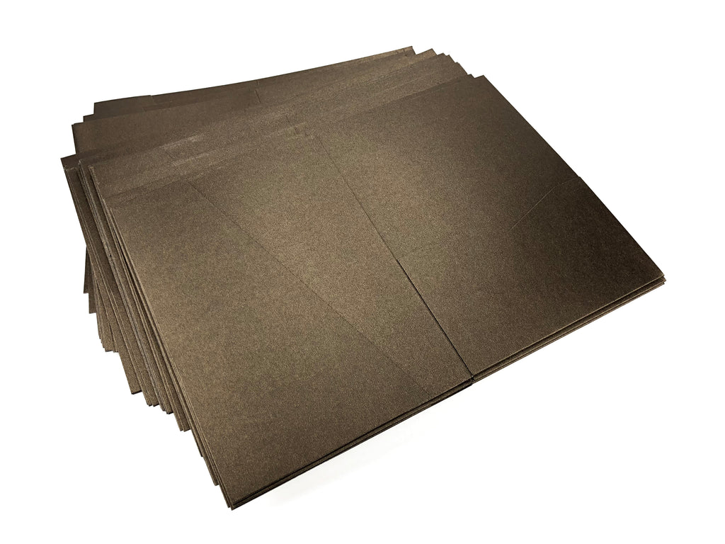 Chocolate-- Acutie Trifold Pocket Invitations Cards (5 1/8'' × 7 1/4'') - OakPo Paper Co.