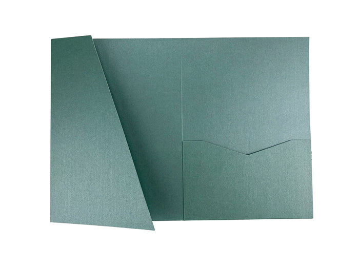 Lagoon -- Acutie Trifold Pocket Invitations (5 1/8'' × 7 1/4'') - OakPo Paper Co.