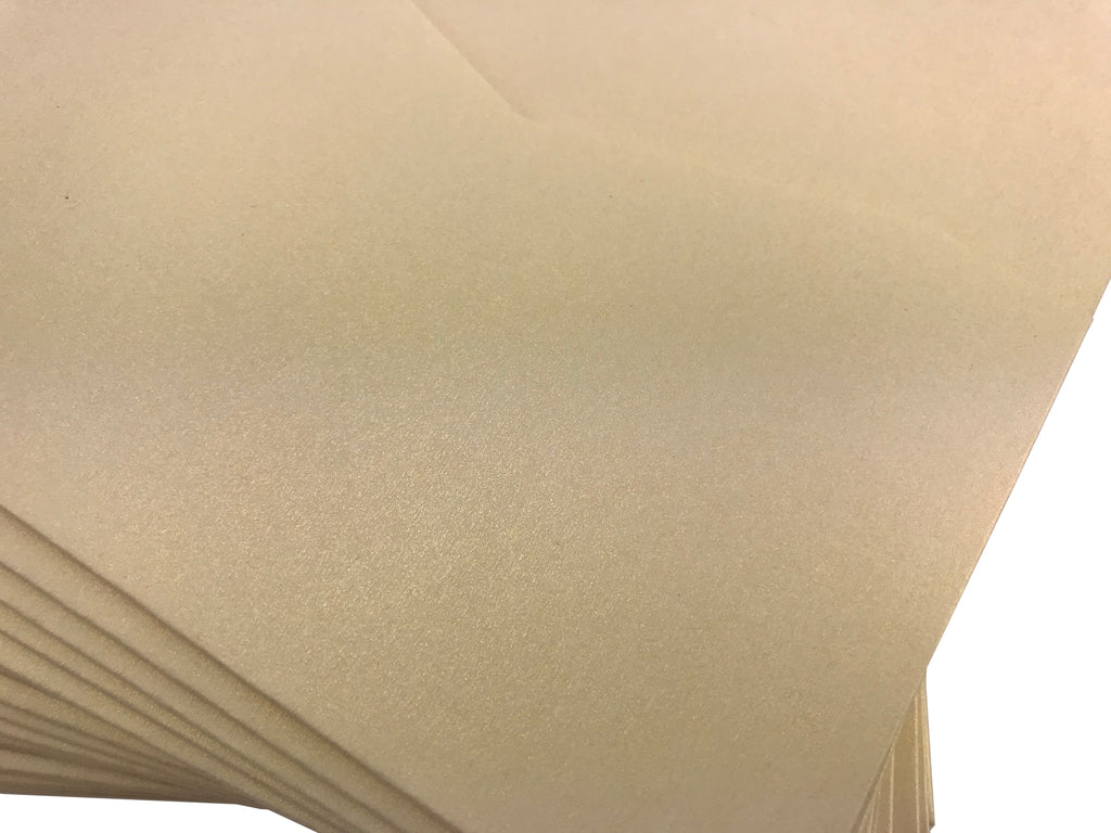 Champagne-- Pocket Invitations style B (5 1/8 × 7 1/4) - OakPo Paper Co.