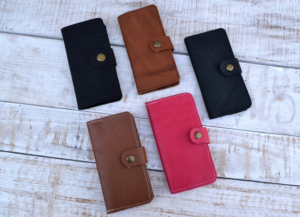 Leather iPhone Case, Wallet Case - OakPo Paper Co.