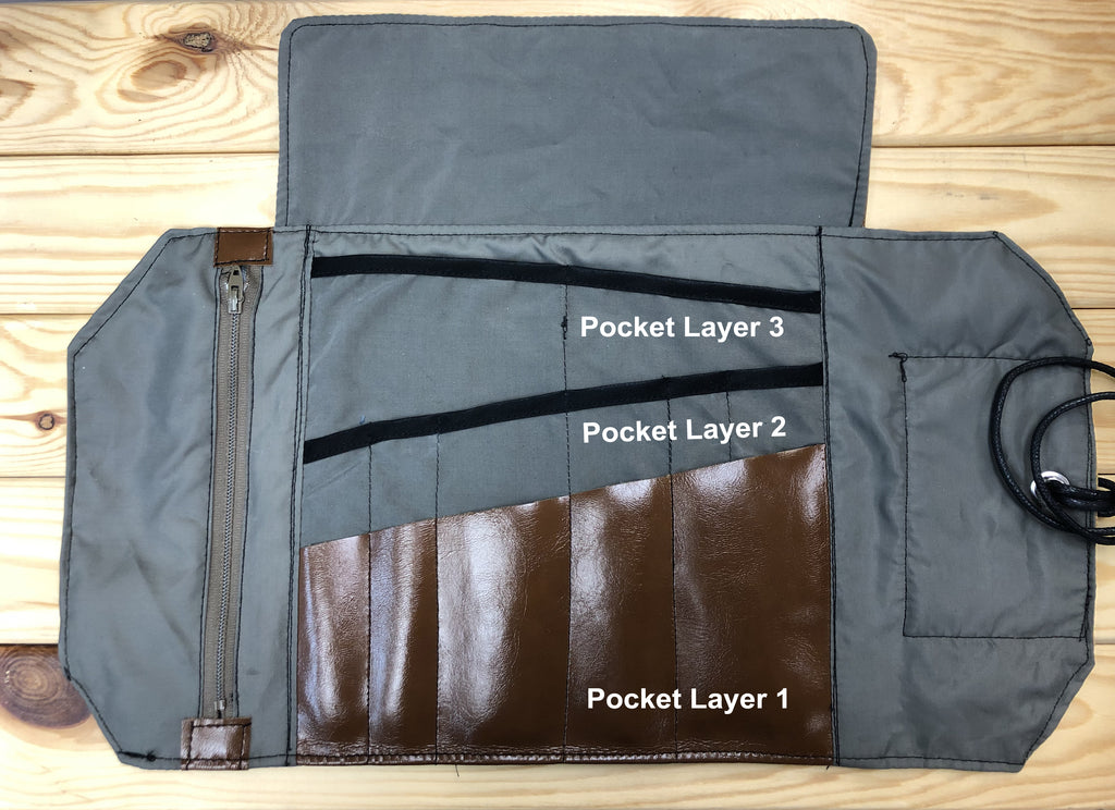 Water Resistant Faux Leather Tool Roll - OakPo Paper Co.