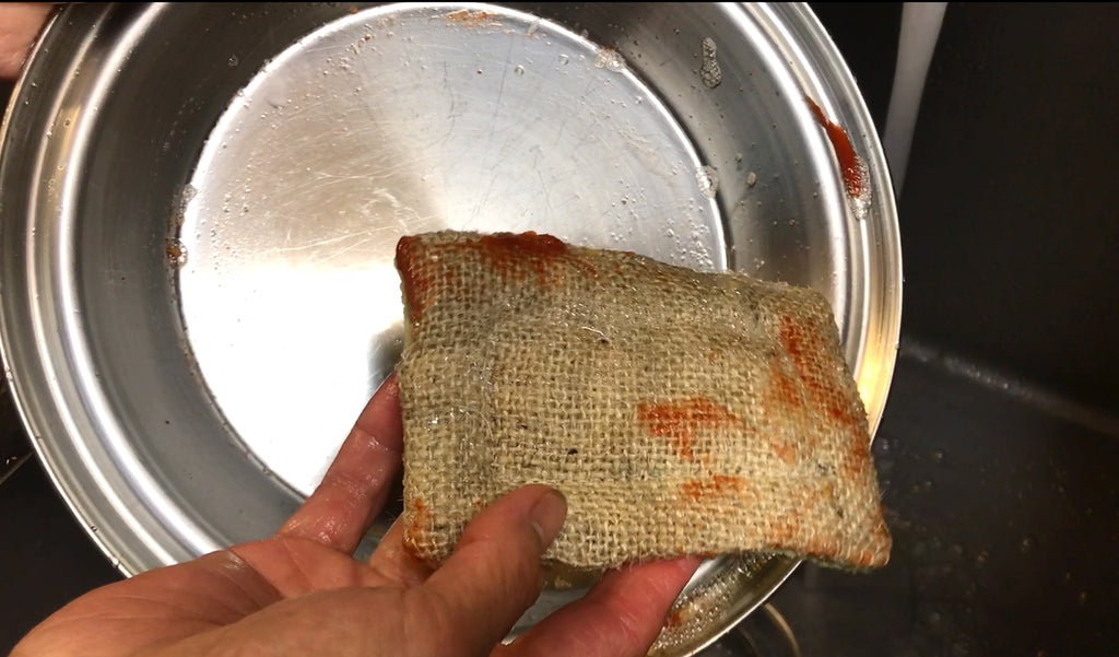 Reusable Kitchen Scrubber, Loofah Gourd/ Burlap /Terry Cloth, Zero Waste Sponge