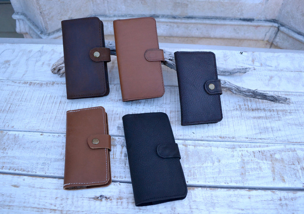 Leather iPhone Case, Wallet Case - OakPo Paper Co.