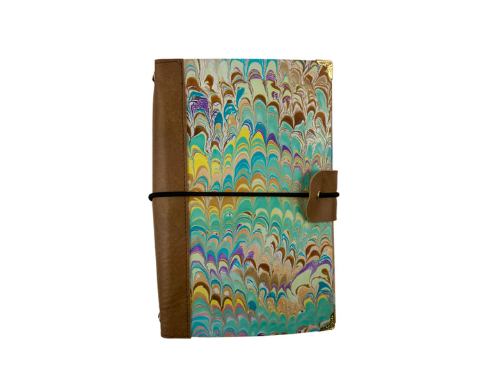 Hand-marbled traveler's notebook - OakPo Paper Co.