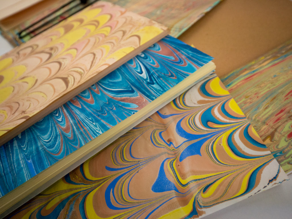 Hand-marbled traveler's notebook - OakPo Paper Co.