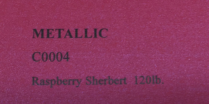 Raspberry Sherbert Metallic Cardstock (25 Sheets), 8 ½ x 11 inch Stardream Metallic 120lb Cover - C0004 - OakPo Paper Co.