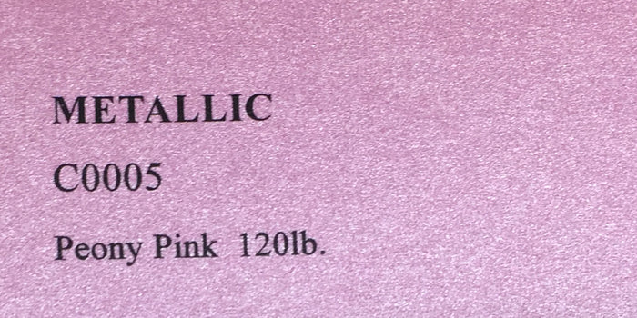 Peony Pink Metallic Cardstock (25 Sheets), 8 ½ x 11 inch Stardream Metallic 120lb Cover - C0005 - OakPo Paper Co.