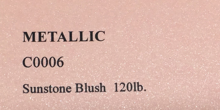 Sunstone Blush Metallic Cardstock (25 Sheets), 8 ½ x 11 inch Stardream Metallic 120lb Cover - C0006 - OakPo Paper Co.
