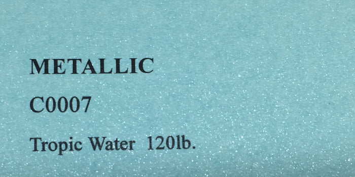 Tropic Water Metallic Cardstock (25 Sheets), 8 ½ x 11 inch Stardream Metallic 120lb Cover - C0007 - OakPo Paper Co.