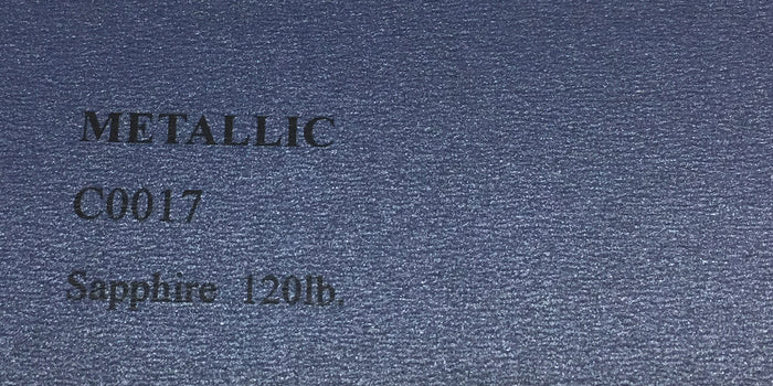 Sapphire Metallic Cardstock (25 Sheets), 8 ½ x 11 inch Stardream Metallic 120lb Cover - C0017 - OakPo Paper Co.