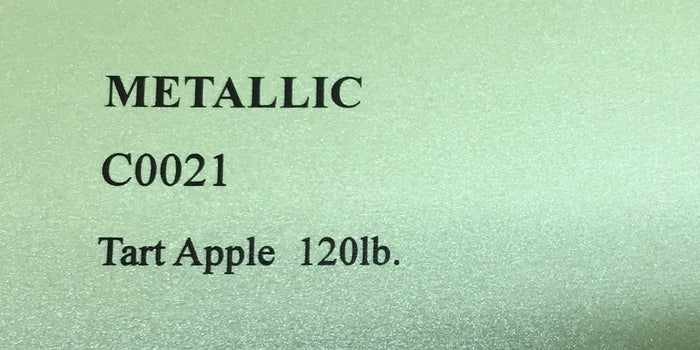 Tart Apple Metallic Cardstock (25 Sheets), 8 ½ x 11 inch Stardream Metallic 120lb Cover - C0021 - OakPo Paper Co.